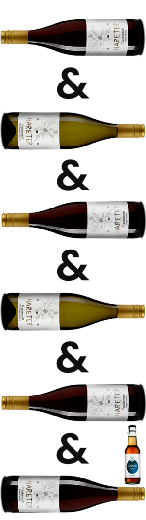 Juices Alkoholfrei 6er Set + 1 Grape to Go – Eine erfrischende Auswahl an alkoholfreien Bio-Traubensäften und einem spritzigen Grape to Go.